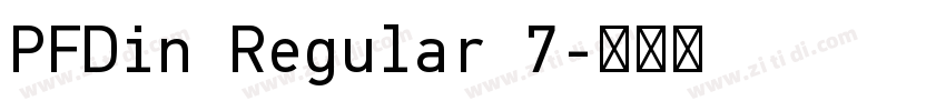 PFDin Regular 7字体转换